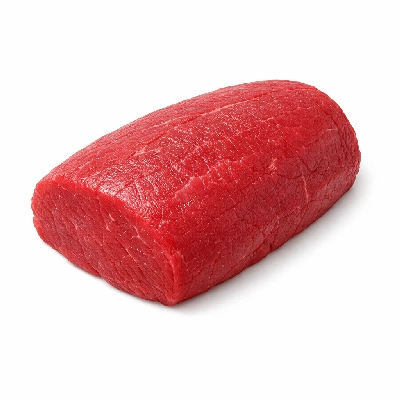 Beef round eye of roast boneless separable lean only trimmed to 0" fat choice raw