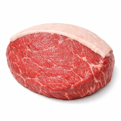 Beef round full cut separable lean and fat trimmed to 1/4" choice raw