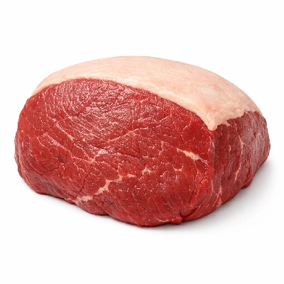 Beef round full cut separable lean and fat trimmed to 1/4" select raw
