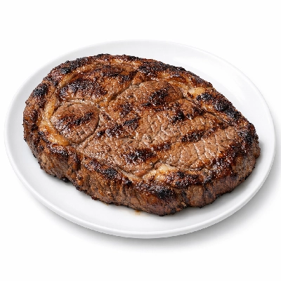 Beef round full cut separable lean and fat trimmed to 1/4" select cooked broiled