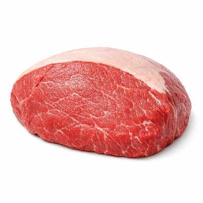 Beef round full cut separable lean and fat trimmed to 1/8" choice raw