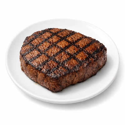 Beef round knuckle tip center steak separable lean and fat trimmed to 0" all grades cooked grilled sirloin rectus femoris