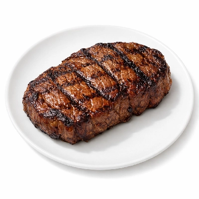 Beef round knuckle tip center steak separable lean only trimmed to 0" fat select cooked grilled sirloin rectus femoris