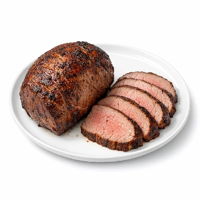 Beef round tip separable lean and fat trimmed to 1/4" all grades cooked roasted