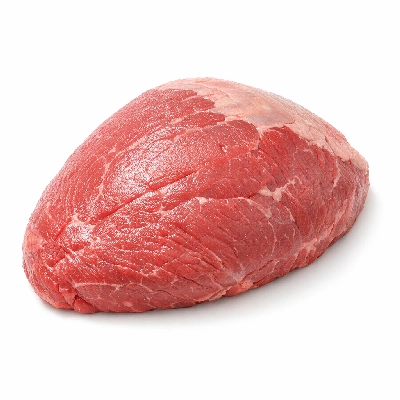 Beef round tip separable lean and fat trimmed to 1/8" choice raw