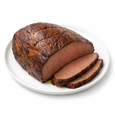 Beef round tip separable lean only trimmed to 0" fat all grades cooked roasted