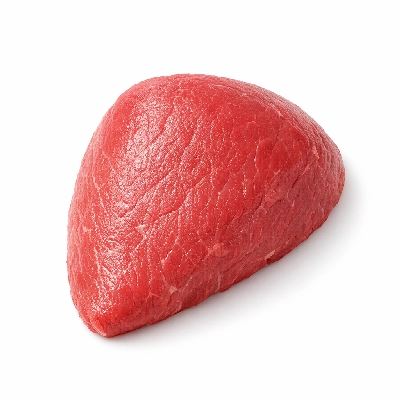 Beef round tip separable lean only trimmed to 0" fat all grades raw