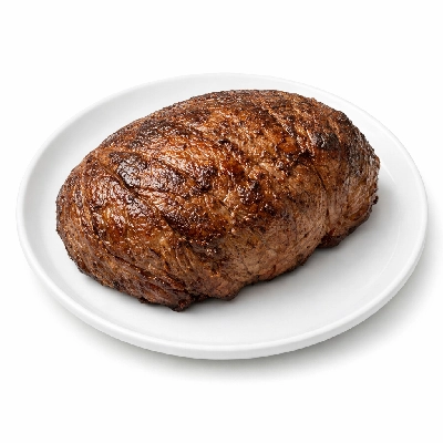 Beef round tip separable lean only trimmed to 0" fat choice cooked roasted cube steak