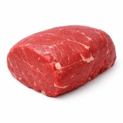 Beef round top roast boneless separable lean and fat trimmed to 0" select raw