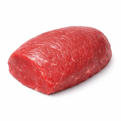 Beef round top roast boneless separable lean only trimmed to 0" fat all grades raw