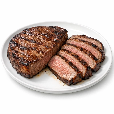 Beef round top separable lean and fat trimmed to 1/2" prime cooked broiled london broil minute steak
