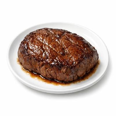 Beef round top separable lean and fat trimmed to 1/4" choice cooked braised london broil minute steak