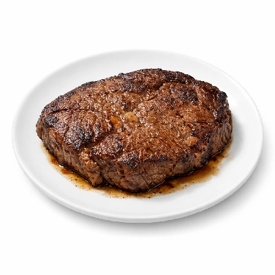 Beef round top separable lean and fat trimmed to 1/8" all grades cooked braised london broil minute steak