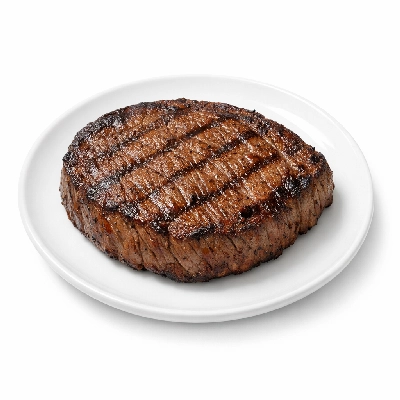 Beef round top separable lean and fat trimmed to 1/8" select cooked broiled london broil minute steak