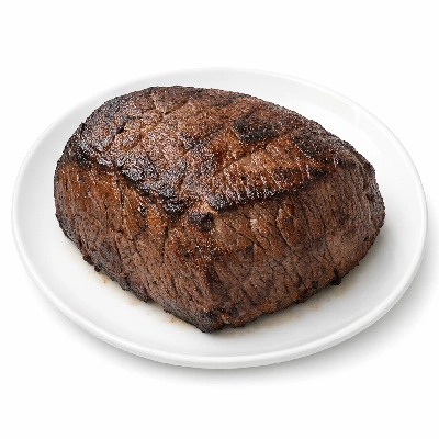 Beef round top separable lean only trimmed to 0" fat select cooked broiled