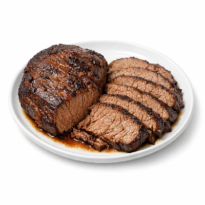 Beef round top separable lean only trimmed to 1/4" fat all grades cooked braised london broil minute steak