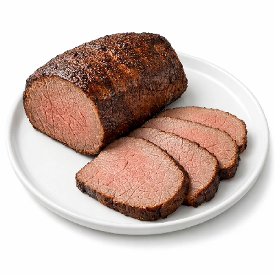 Beef round top separable lean only trimmed to 1/8" fat choice cooked broiled