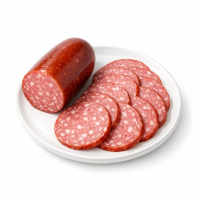 Beef salami cooked