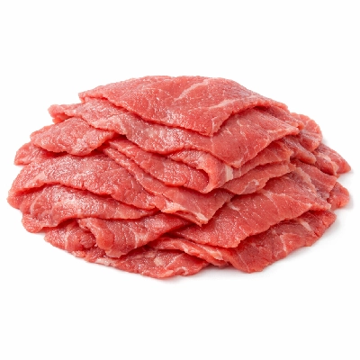 Beef sandwich steaks flaked chopped formed and thinly sliced raw