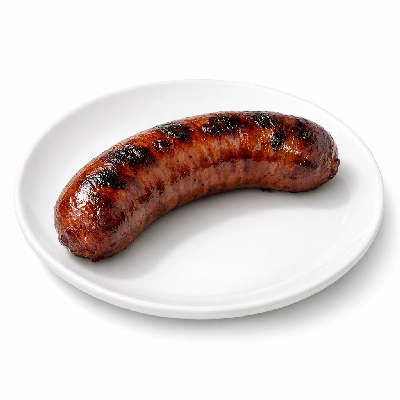 Beef sausage cooked from fresh