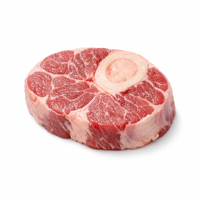 Beef shank crosscuts separable lean and fat trimmed to 1/4" choice raw