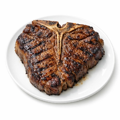 Beef short loin porterhouse steak separable lean and fat trimmed to 1/4" all grades cooked broiled
