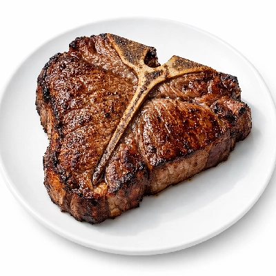 Beef short loin porterhouse steak separable lean only trimmed to 0" fat all grades cooked broiled