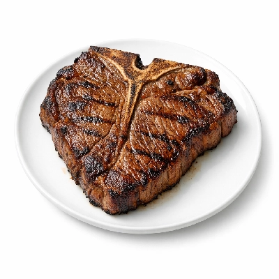 Beef short loin porterhouse steak separable lean only trimmed to 0" fat usda select cooked broiled