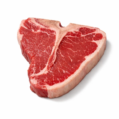 Beef short loin porterhouse steak separable lean only trimmed to 1/4" fat all grades raw