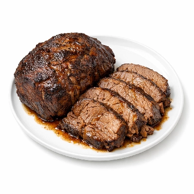 Beef shoulder pot roast boneless separable lean and fat trimmed to 0" choice cooked braised