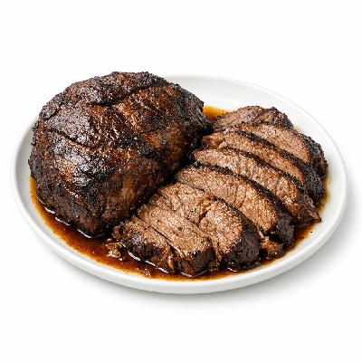 Beef shoulder pot roast boneless separable lean only trimmed to 0" fat select cooked braised