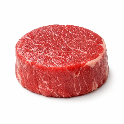 Beef tenderloin separable lean and fat trimmed to 1/8" select raw filet mignon medallions