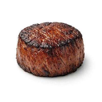 Beef tenderloin separable lean only trimmed to 1/4" fat prime cooked broiled filet mignon medallions