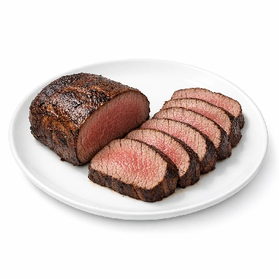 Beef tenderloin separable lean only trimmed to 1/8" fat select cooked broiled
