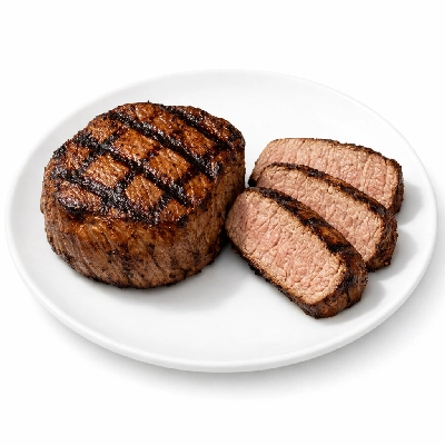 Beef top loin filet boneless separable lean and fat trimmed to 1/8" choice cooked grilled