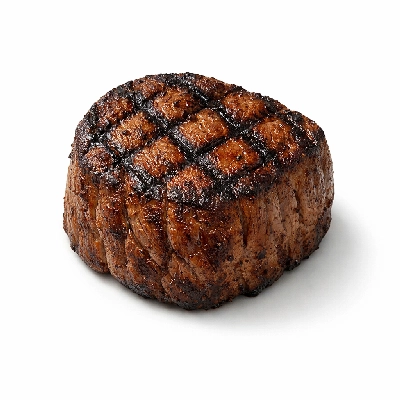 Beef top loin filet boneless separable lean only trimmed to 1/8" fat all grades cooked grilled