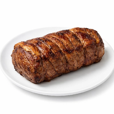 Beef top loin petite roast boneless separable lean and fat trimmed to 1/8" choice cooked roasted