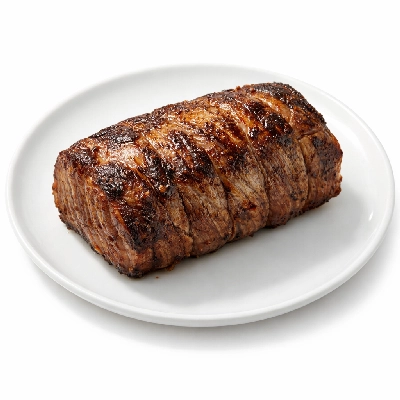 Beef top loin petite roast boneless separable lean and fat trimmed to 1/8" select cooked roasted