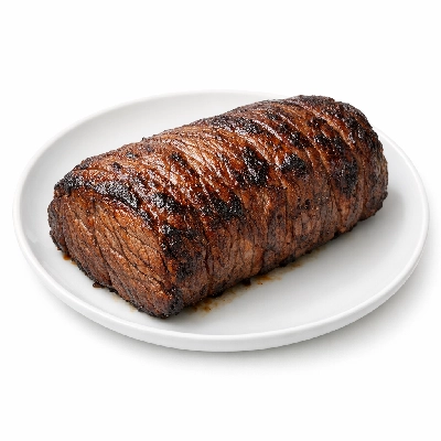 Beef top loin petite roast boneless separable lean only trimmed to 1/8" fat select cooked roasted