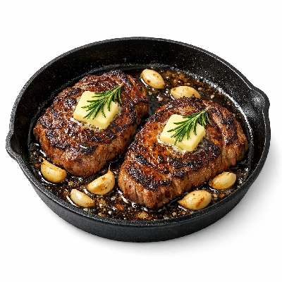 Beef top sirloin separable lean and fat trimmed to 1/8" choice cooked pan-fried steak strip