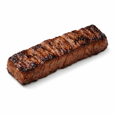 Beef top sirloin separable lean only trimmed to 0" fat choice cooked broiled steak strip