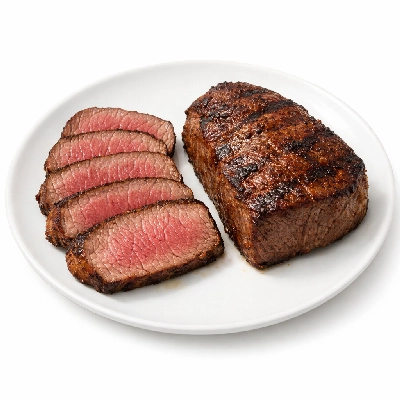 Beef top sirloin separable lean only trimmed to 1/8" fat all grades cooked broiled