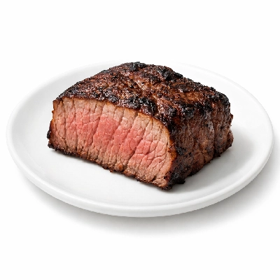 Beef top sirloin separable lean only trimmed to 1/8" fat select cooked broiled