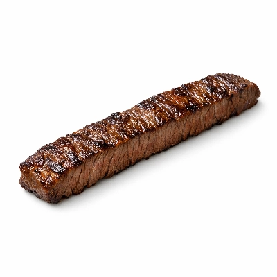 Beef top sirloin separable lean only trimmed to 1/4" fat choice cooked pan-fried steak strip