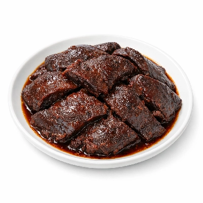 Beef variety meats and by-products spleen cooked braised