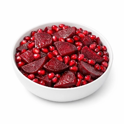 Beet and pomegranate salad
