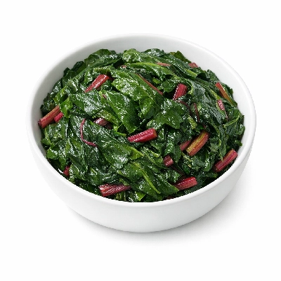 Beet greens boiled without salt
