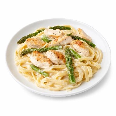 Bertucci's Catering Pasta Fettucine Alfredo W Chicken & Asparagus