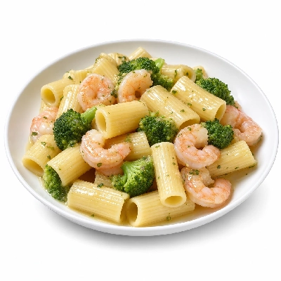 Bertucci's Catering Pasta Rigatoni Broccoli & Shrimp W Wine Sauce
