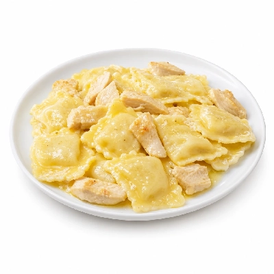 Bertucci's Kid's Menu 4 Cheese Ravioli W Butter Add Chicken
